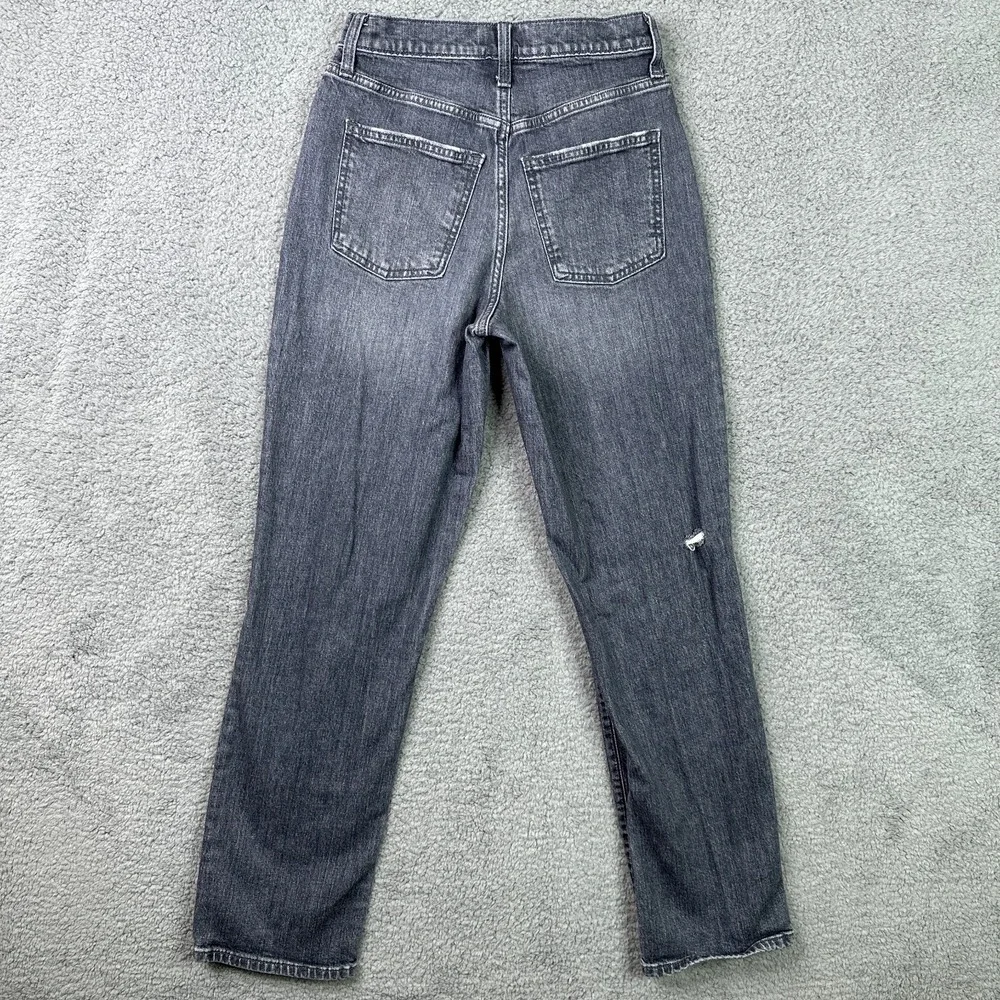 Universal Thread Jeans Women 0 25 Gray Vintage Straight Distressed Stretch Denim